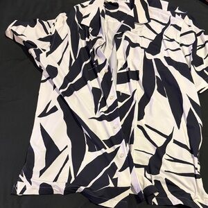 Blue and White Women's Top